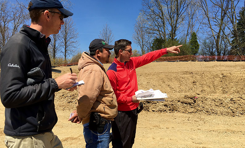 Chris onsite at Shenandoah Country Club